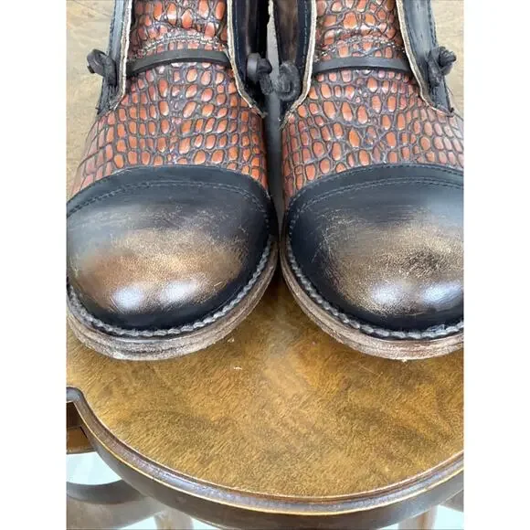 Freebird Oxford Shoes Womens Mixed Leather Shoes Ladies Designer Shoes Size 8 - Picture 4 of 7